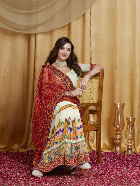 Vasthrlay Festival Embroidred Saree