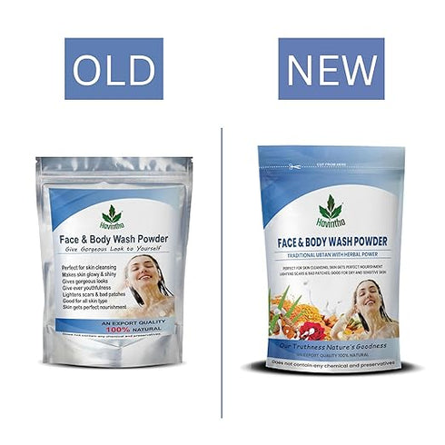 Havintha - Natural Face and Body Wash Powder for Dry Skin Types