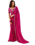 Vasthrlay Georgette Embroidery Unstitched Dark Green Saree