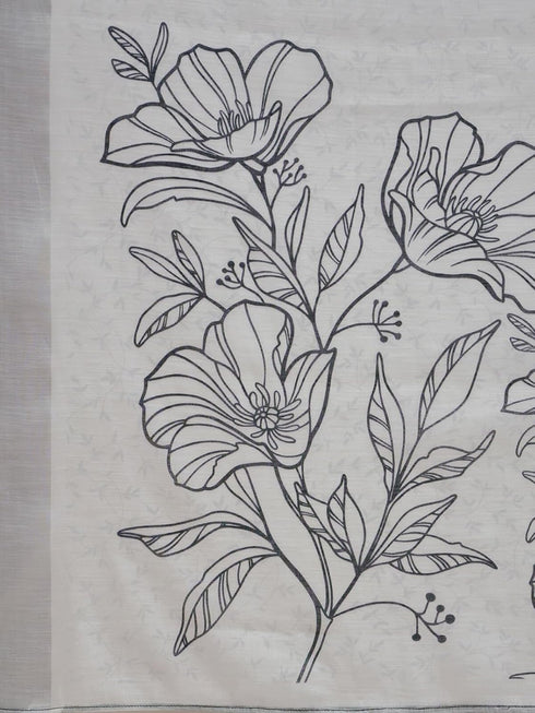 Vasthrlay Printed White1 White Saree