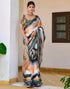 Vasthrlay Womens Printed Unstitched Beige Saree
