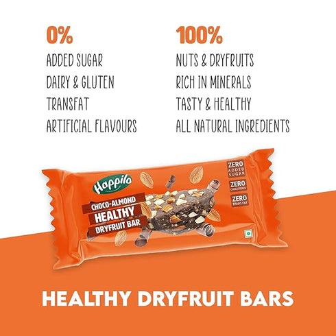 Happilo Choco Almonds Healthy Dry Fruit Bar