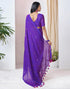 Vasthrlay Womens Sequence Unstitched Red Saree