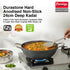 Prestige Durastone Hard Anodised 6 Layer Non-Stick Kadai with Glass Lid