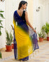 Vasthrlay Womens Georgette Unstitched Yellow Saree