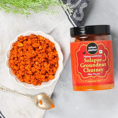 Urban Platter Maharashtrian Solapur Groundnut Chutney 250g