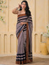 Vasthrlay Womens Printed Unstitched Peach Saree