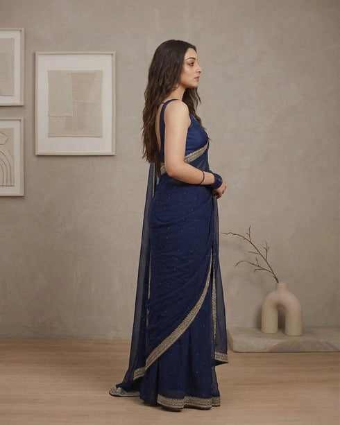 Vasthrlay Georgette Embroidery Saree