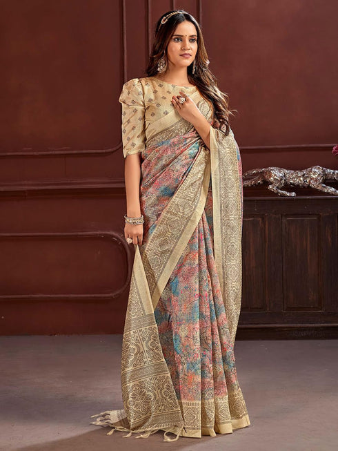 Vasthrlay Printed Unstitched Hs Ethnic Wear