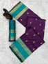 Vasthrlay Kanjivaram Floral Design Contrast Seagreen