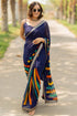 Vasthrlay Fashion Georgette Geometric Green Ethnic Wear