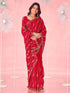 Vasthrlay Scalloped Maroon Saree