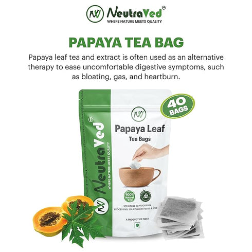 NeutraVed Papaya Leaf Tea 40 Tea Bags