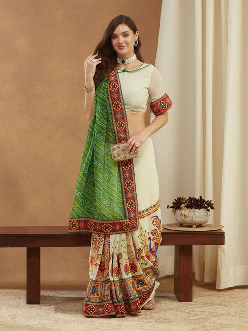 Vasthrlay Designer Embroidered Georgette Saree