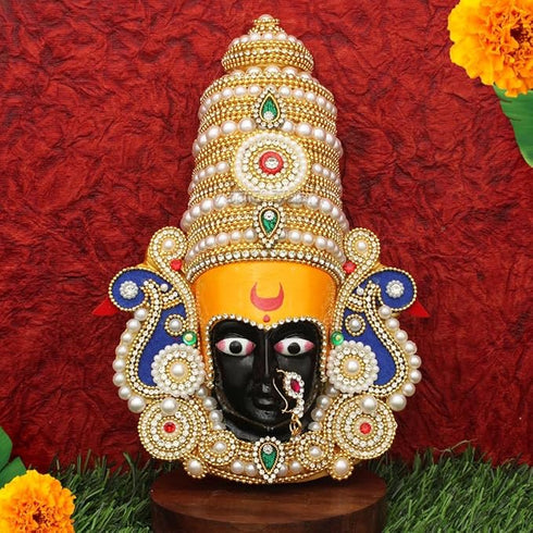 Decorative Face of Kolhapur Devi Mahalakshmi Mukhavata (1 Pcs)