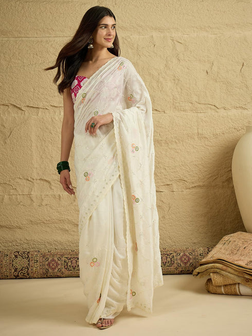 Vasthrlay Vichitra Embroidery Unstitched Vm Ethnic Wear
