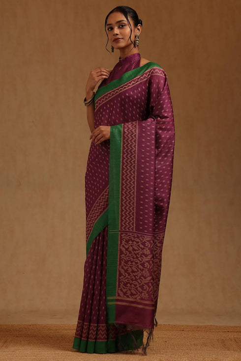Vasthrlay Purple Tussar Designs