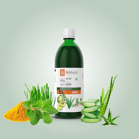Krishna'S Herbal & Ayurveda Aloe+ Amla Juice 500Ml