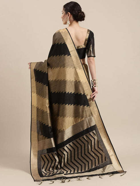 Vasthrlay Banarasi Unstitched Rust Ethnic Wear