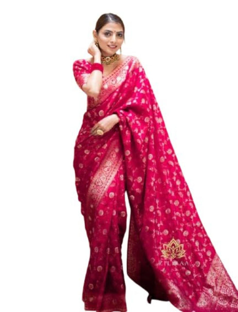 Vasthrlay Banarasi Traditional Unstitched Saree