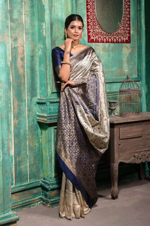 Vasthrlay Banarasi Unstitched Saree