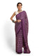 Vasthrlay Pleated Stitched Unstitched Brown Saree