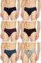 Dixcy Scott Plain/Solid Assorted Cotton Men's Briefs/Underwear - Pack of 6 (#Salsa-Brief-95 CM) (Color & Prints May Vary)