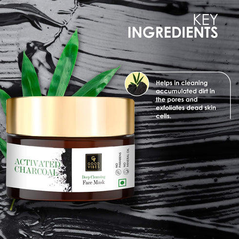 Good Vibes Activated Charcoal Deep Cleansing Face Mask