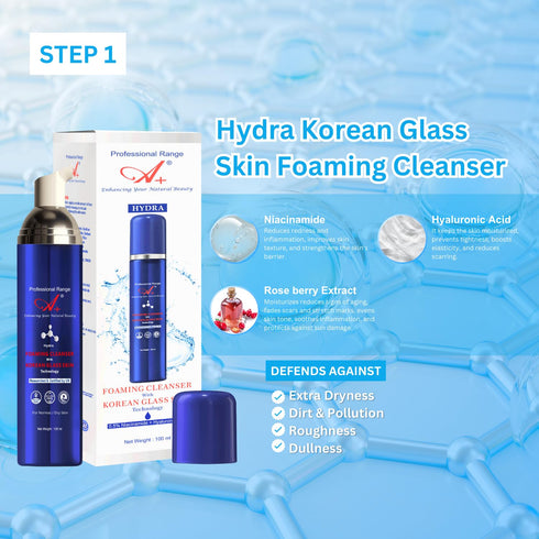A+ Hydra Korean Glass Skin Aftercare Kit | Cleanser And Serum