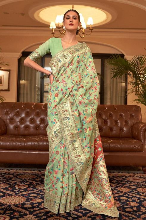 Vasthrlay Kanjivaram Handloom Kashmiri Ethnic Wear