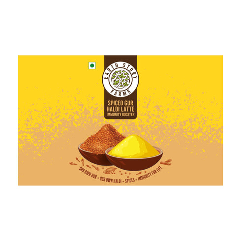 Earth Story Farms Spiced Turmeric Jaggery Latte 100g Healthy Ayurvedic Mix