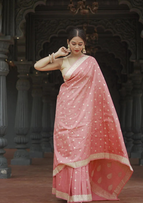 Vasthrlay Cotton Unstitched Saree