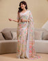 Vasthrlay Womens Printed Minute Green Saree