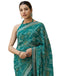 Vasthrlay Georgette Bandhani Unstitched Maroon Saree