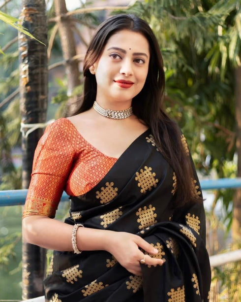 Vasthrlay Orange Saree