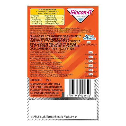 GluconD Instant Energy Health Drink Tangy Orange