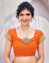 Vasthrlay Georgette Printed Jacquard Material Ethnic Wear