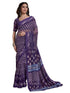 Vasthrlay Shimmer Georgette Unstitched Black Saree