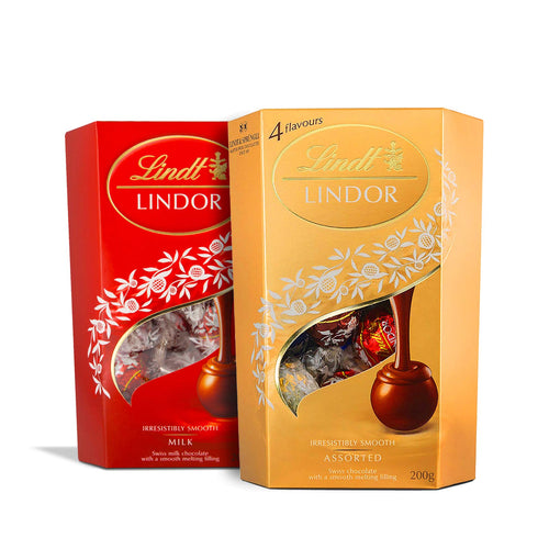 Lindt Lindor Milk Chocolate Box And Lindor Assorted Chocolate