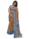 Vasthrlay Womens Printed Unstitched Multicolor Saree