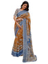Vasthrlay Womens Printed Unstitched Multicolor Saree