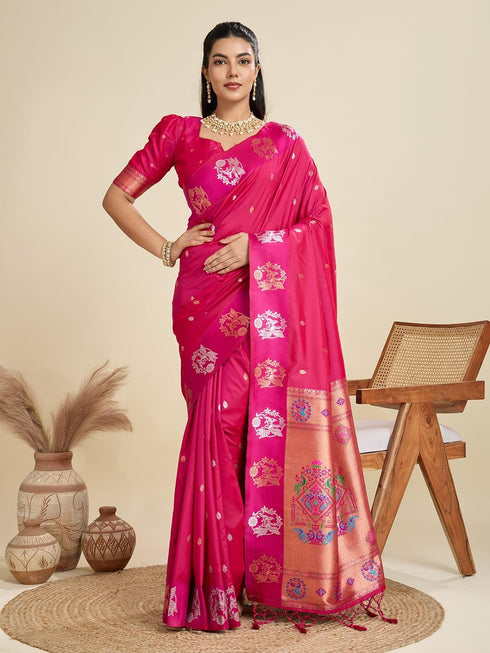 Vasthrlay Banarasi Jacquard Paithani