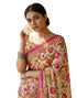 Vasthrlay Womens Printed Unstitched Peach Saree