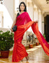 Vasthrlay Womens Cotton Unstitched Rani Pink Saree