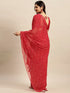 Vasthrlay Chiffon Bandhani Printed Teal Saree