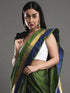 Vasthrlay Checkered Unstitched Green Snk Ethnic Wear