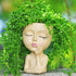 Tomar Decor Resin Face Planter Pot with Drainage Hole