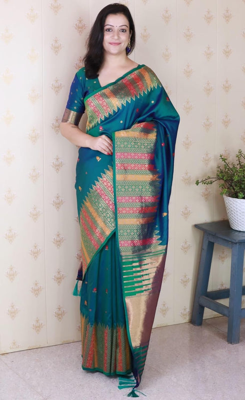 Vasthrlay Kanjivaram Handloom Kashmiri Ethnic Wear
