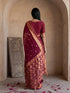 Vasthrlay Georgette Printed Unstitched Maroon Saree