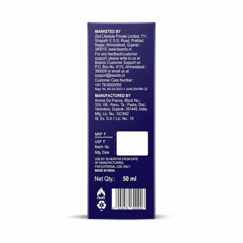 BEARDO Perfume - LSD Amber Spicy Scent Concentrated Sprays - Long Lasting Fragrance Eau